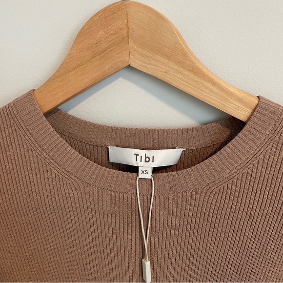 Tibi Giselle Slash Cutout Crewneck Pullover - Picture 4 of 15